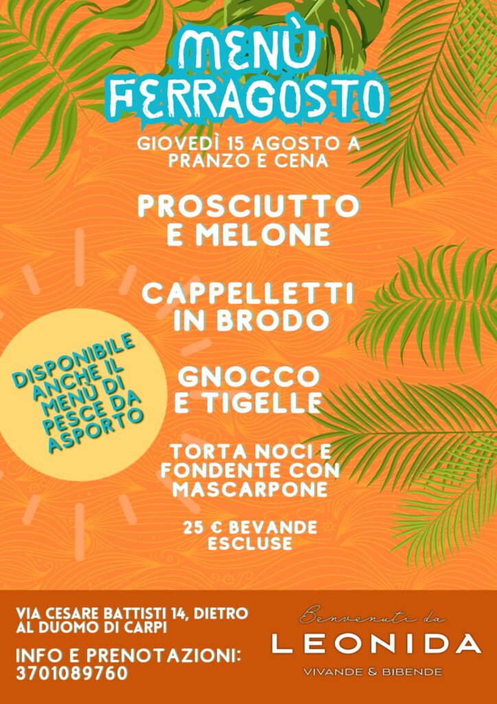 Ferragosto a tavola